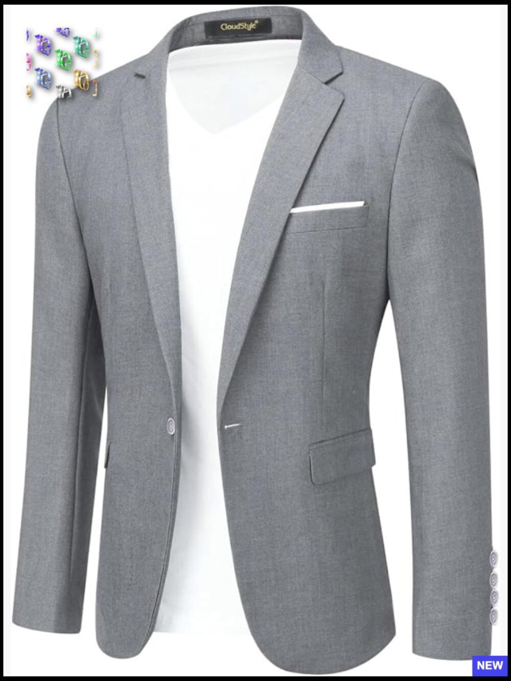 Slim Fit Sport Coat Modern Blazer One Button Business Casual Lightweight